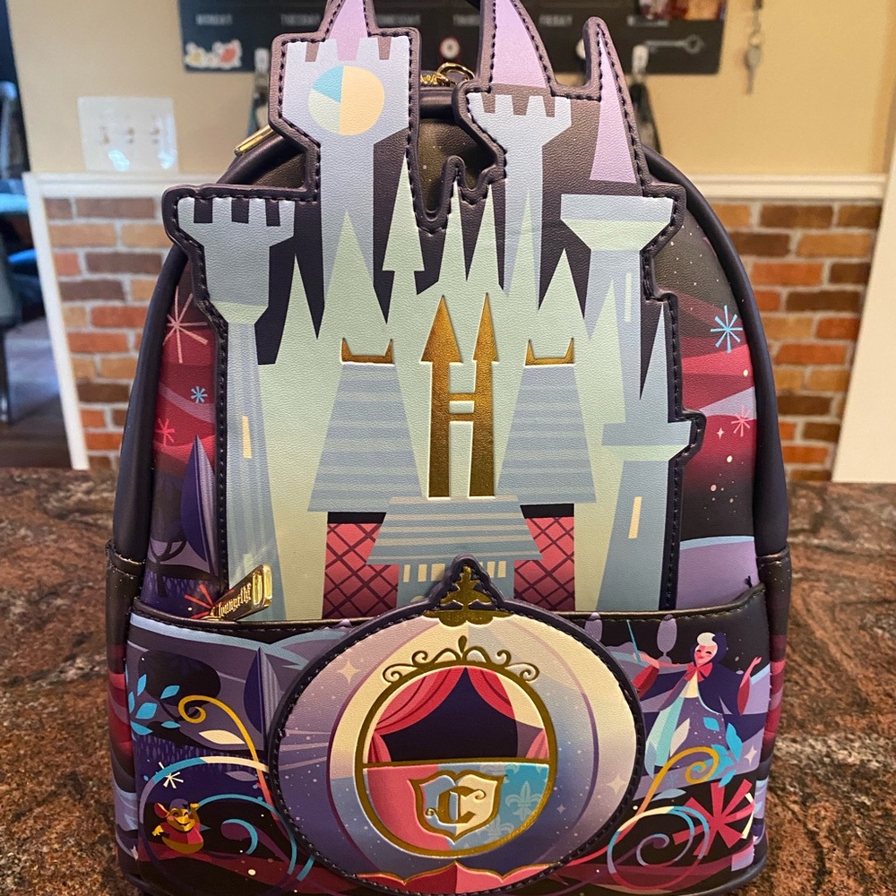 NWT Cinderella Castle Loungefly Mini Backpack